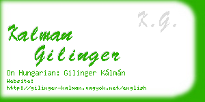 kalman gilinger business card